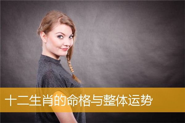 十二生肖的命格与整体运势