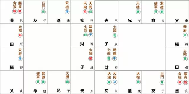 紫微命盘解析——紫微、破军于丑未宫守命