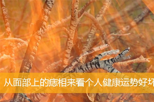 从面部上的痣相来看个人健康运势好坏